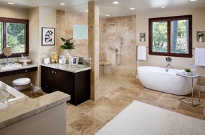 Master bath remodel by Howard Interior Design